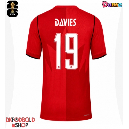 Canada Alphonso Davies #19 Hjemmebanetrøje Dame VM 2026 Kort ærmer